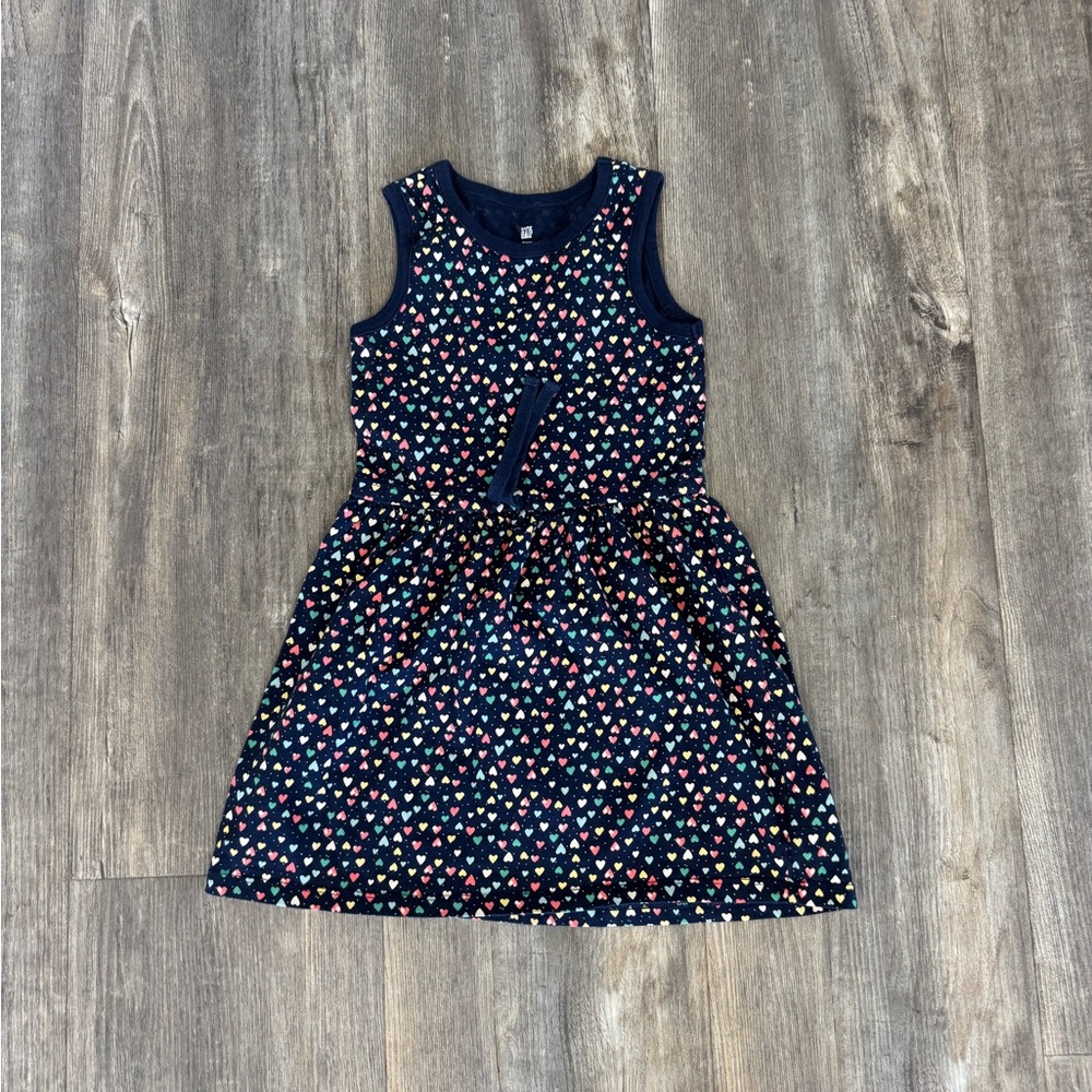 GAP Navy Kids Dress with Colorful Hearts